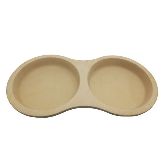 Pampered Chef 5132 Double Bowl Egg Cooker Grill 11.75" Baker Baking Stoneware - Picture 2 of 4